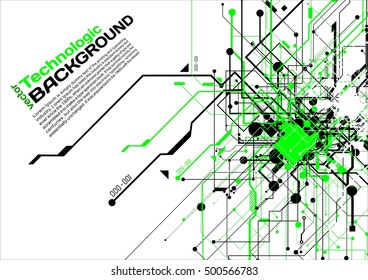 hi-tech circuits industrial abstract background electronic 