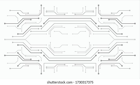 Hi-tech communication concept innovation background, science and technology digital line white background