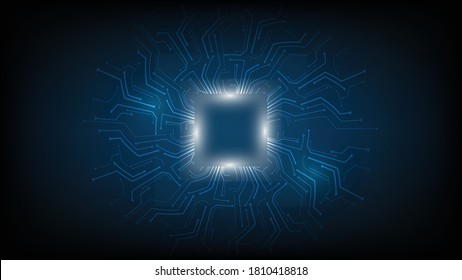 Hi-tech communication concept innovation background, science and technology digital line blue background