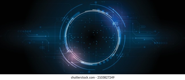 Hi-tech communication concept innovation background, science and technology digital line blue background