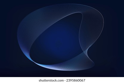 Hi-tech communication concept innovation with dynamic line wave colorful abstract background and artificial intelligence technology vector illustration