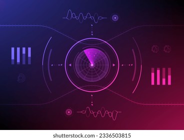 Hi-tech communication concept, Vector illustration of abstract technology background