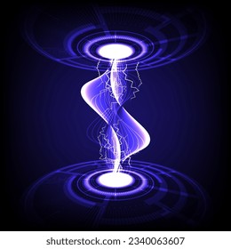 Hi-tech communication concept, Vector illustration of abstract technology background