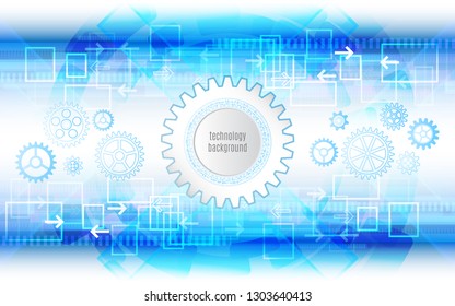Hi-tech computer digital technology. Abstract technology communication concept. Background with various technological elements
