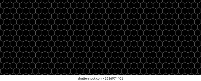 Hi-tech Cyber Hexagon Sci-Fi Game Banner Grid. Nano Shield Pattern. Vector Illustration. Hexagonal Abstract Technology Background. Hexagons Pattern for Hi-Tech Communication Design. 