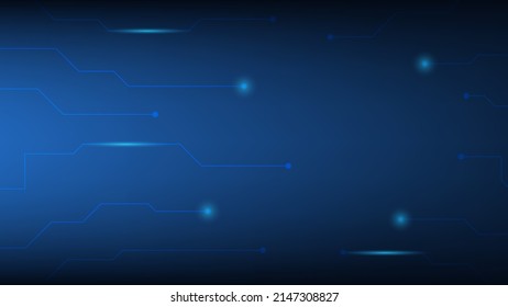 Hi-tech digital circuit board. AI pad and electrical lines connected on blue lighting background. futuristic technology design element concept
