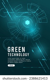 Hi-tech digital green technology futuristic circuit digital. Abstract futuristic curve digital line design.Modern futuristic design.Digital landscape pattern technology.Vector illustration.