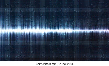 Hi-Tech Digital Sound Wave Low and Hight richter scale on Dark Blue Background,technology and earthquake wave  diagram concept,design for music studio and science,Vector Illustration.