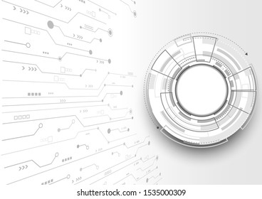 Hi-tech digital technology circle futuristic concept, Abstract background business growth to successful technology.