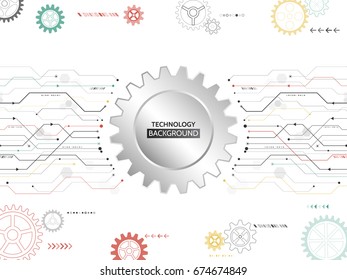 Hi-tech digital technology concept. Abstract computer communication background. Futuristic vector illustration.
