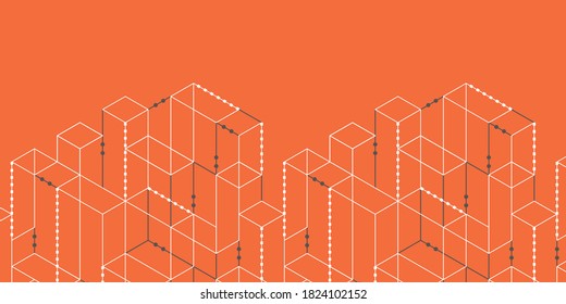 Hi-tech digital technology and engineering, digital telecom technology concept. Technical drawing. Vector illustration.	