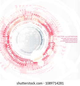 Hi-tech digital technology and engineering theme. Vector illustration. 