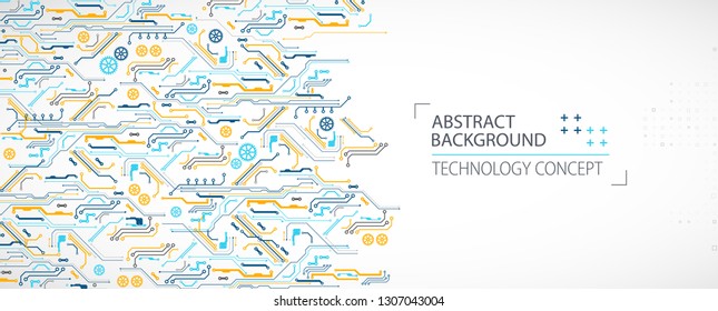 Hi-tech digital technology and engineering theme.