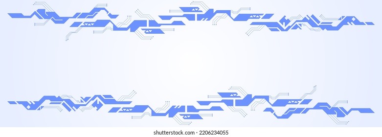 Tecnología digital de alta tecnología y tema de ingeniería Tecnología de inteligencia de la industria 4.0 con brazo robótico. Revolución industrial inteligente en proceso de fábrica, fondo de ilustración de vector plano aislado