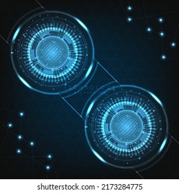 Tecnología digital de alta tecnología de circuito futurista digital. Resumen de diseño futurista. inteligencia artificial. Diseño futurista moderno. Resumen del fondo de la ilustración vectorial de la tecnología.