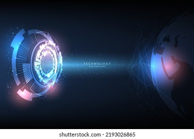 Tecnología digital de alta tecnología de circuito futurista digital. Resumen futurista. inteligencia artificial. Moderno futurista. Antecedentes mundiales de la tecnología de conexión de red. ilustración vectorial.