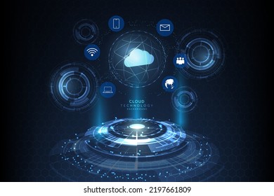 High-Tech Digital-Technologie futuristische Schaltung digital.Abstraktes futuristisches Design. künstliche Intelligenz.Modernes futuristisches Design.Cloud-Computing Abstrakte Technologie, Vektorgrafik-Hintergrund.