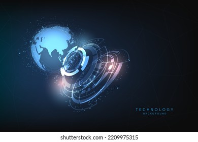 Hi-tech digital technology futuristic circuit digital. Abstract futuristic design. artificial intelligence. Modern futuristic design. Global network connection technology. vector illustration.