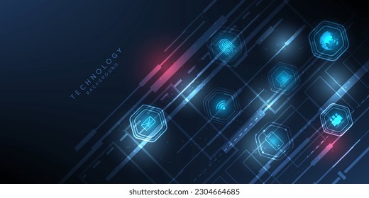 Tecnología digital de alta tecnología de circuito futurista digital.Resumen de diseño futurista. inteligencia artificial.Diseño futurista moderno.Computación en nube Resumen de tecnología de fondo de ilustración vectorial.