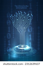 Hi-tech digital technology futuristic circuit digital.Abstract futuristic design. artificial intelligence.Modern futuristic design.Cloud computing Abstract technology vector illustration background.