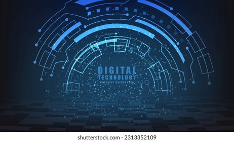 Hi-tech digital technology futuristic circuit digital.Abstract futuristic design. artificial intelligence.Modern futuristic design.Cloud computing Abstract technology vector illustration background.