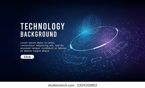 Hi-tech digital technology futuristic circuit digital. Abstract futuristic curve digital line design.Modern futuristic design.Digital landscape pattern technology.Vector illustration.