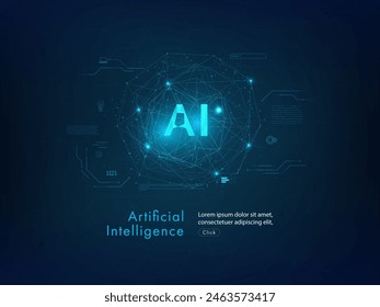Tecnología digital de alta tecnología circuito futurista digital. Abstractas diseño futurista. AI, inteligencia artificial. Diseño futurista moderno. Tecnología de conexión de red global. Ilustración vectorial.