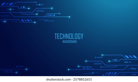 Hi-tech digital technology futuristic circuit digital background. Abstract digital tech template. AI graphic design for website, and banner. Vector illustration.