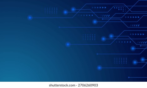 Tecnologia digital de alta tecnologia circuito futurista fundo digital. Modelo de tecnologia digital abstrato. Design gráfico de IA para site e banner. Ilustração vetorial.