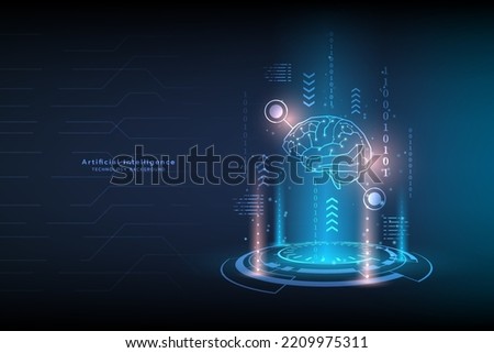 Hi-tech digital technology futuristic circuit digital.Abstract futuristic design.Artificial intelligence technology.Modern futuristic design.Data analysis in futuristic concept.Vector illustration.
