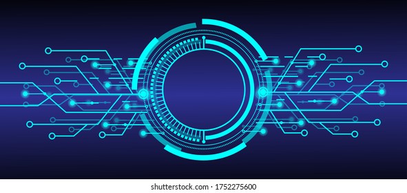 Hi-tech digital technology, various technology elements Hi-tech communication concept. innovation background