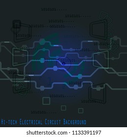 Hi-tech electrical circuit background