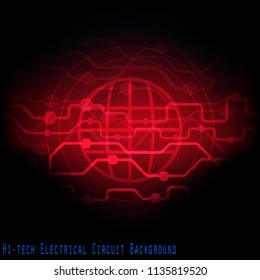 Hi-tech electrical circuit background