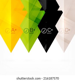 Hi-tech geometric futuristic business background - trendy trianlge infographic layouts