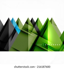 Hi-tech geometric futuristic business background - trendy trianlge infographic layouts