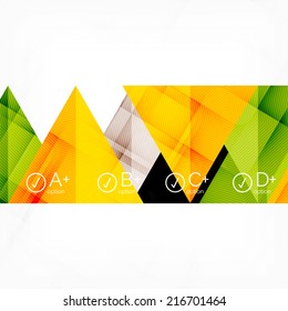 Hi-tech geometric futuristic business background - trendy trianlge infographic layouts