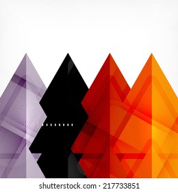 Hi-tech geometric futuristic business background - trendy trianlge infographic layouts