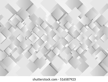 Hi-tech geometric grey squares abstract vector design