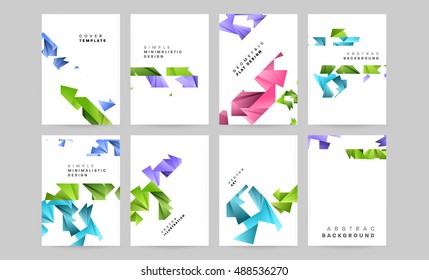 hi-tech geometric patterns collection, Business Covers Trendy Backgrounds with polygonal triangle patterns design set / EPS10 vector illustration