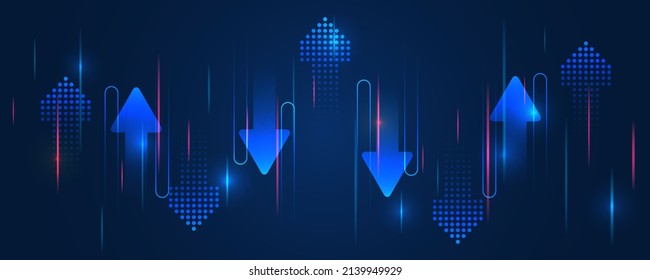 Hi-tech geometric template. Blue background from futuristic elements and arrows. Abstract technologies for internet and presentation.