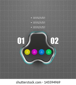 Hi-tech glossy vector futuristic shapes