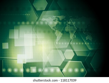 Hi-tech green abstract background. Vector illustration eps 10