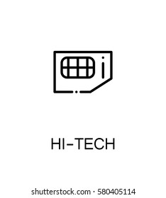 Hi-tech icon. Single high quality outline symbol for web design or mobile app. Thin line sign for design logo. Black outline pictogram on white background
