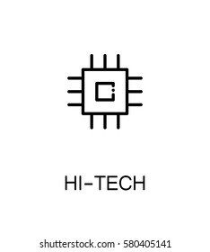 Hi-tech icon. Single high quality outline symbol for web design or mobile app. Thin line sign for design logo. Black outline pictogram on white background