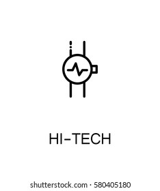 Hi-tech icon. Single high quality outline symbol for web design or mobile app. Thin line sign for design logo. Black outline pictogram on white background
