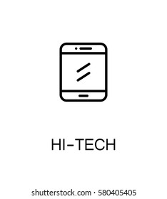 Hi-tech icon. Single high quality outline symbol for web design or mobile app. Thin line sign for design logo. Black outline pictogram on white background