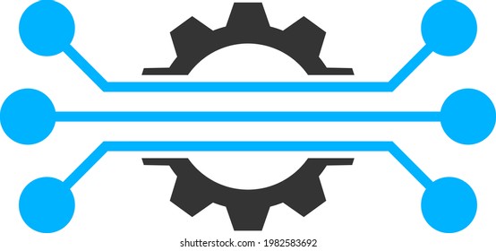 Hitech Industry Vector Illustration. A Flat Illustration Design Of Hitech Industry Icon On A White Background.