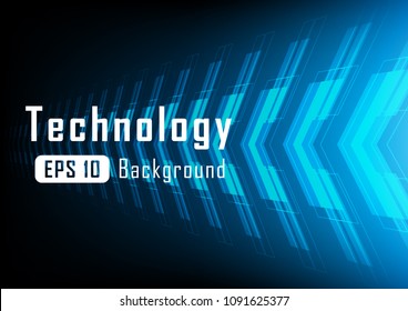 Hi-tech interface with the arrows moving side to side, Technology abstract and communication concept, Vector illustration background.