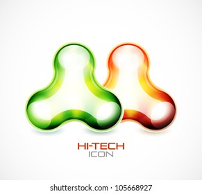 Abstraktes Hightech-Symbol für Flüssigkeiten