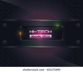 Hi-Tech Metallic Background Vector Design